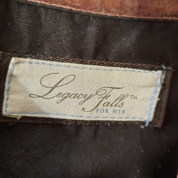 Legacy Falls For Women Large Brown Western Faux Suede Shirt Large - Picture 2 of 14